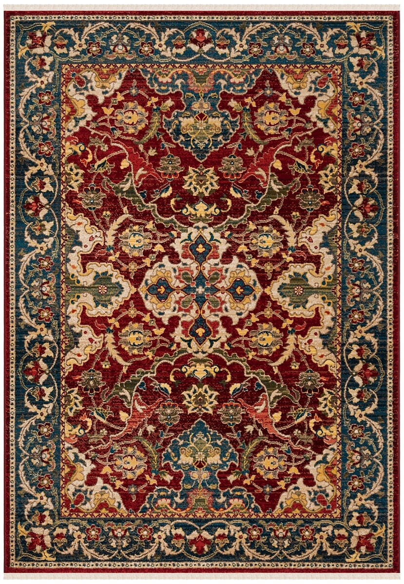 Safavieh Kashan Ksn307Q Red / Blue Rugs - Safavieh - ksn307q - 3