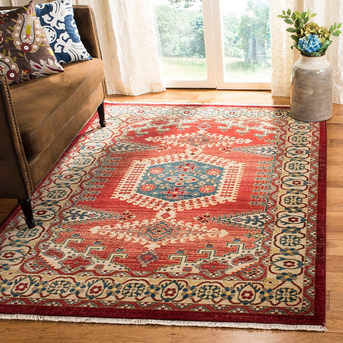 Safavieh Kashan Ksn308Q Red / Ivory Rugs - Safavieh - ksn308q - 3