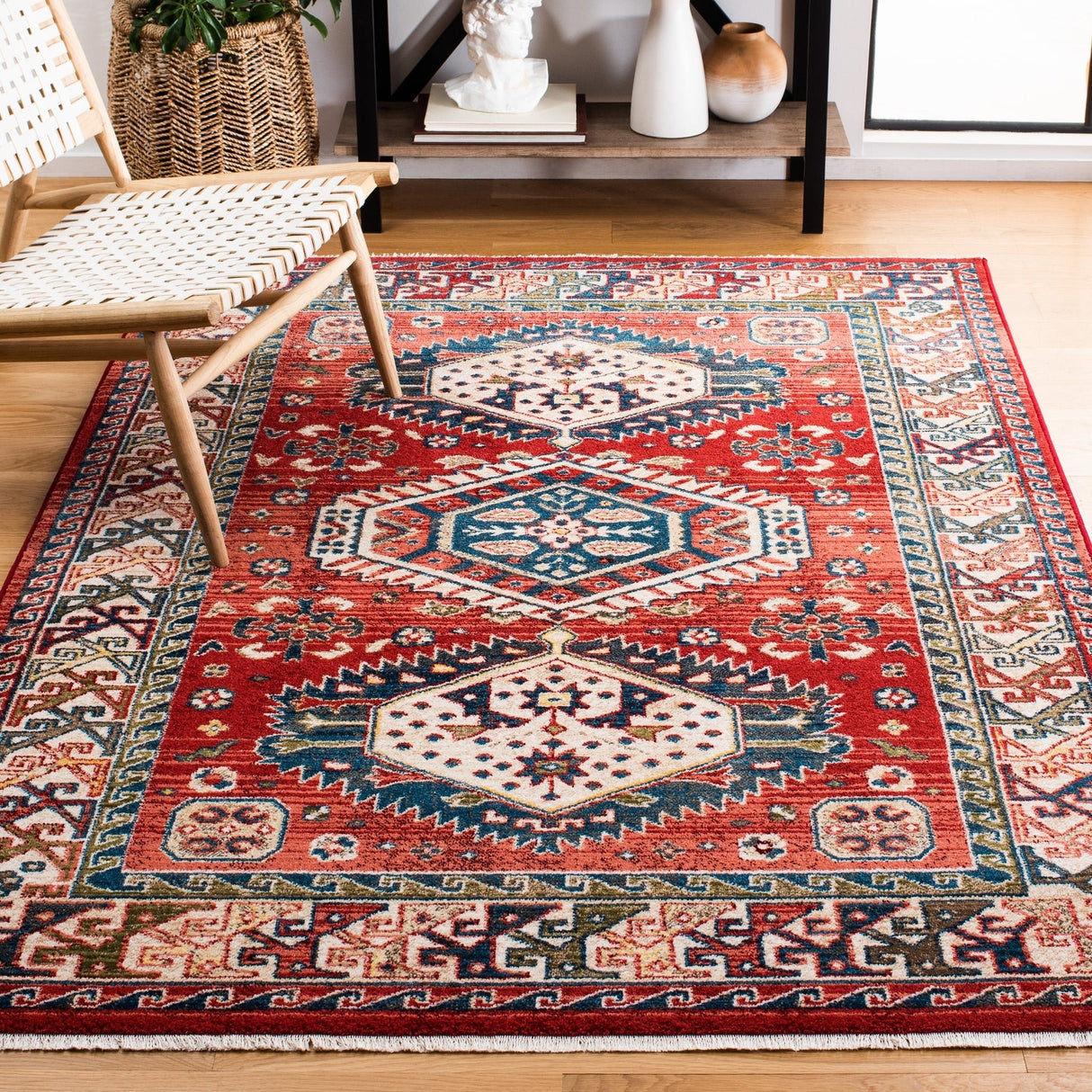 Safavieh Kashan Ksn353P Rust/Ivory Rugs - Safavieh - ksn353p - 3