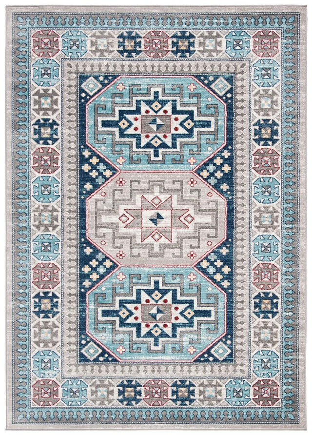 Safavieh Kazak Kzk120G Grey / Blue Rugs - Safavieh - kzk120g - 4