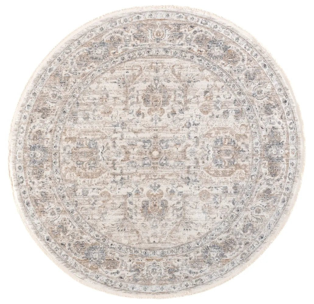 Safavieh Kendal 6'-7" x 6'-7" Rug in Beige / Ivory Grey