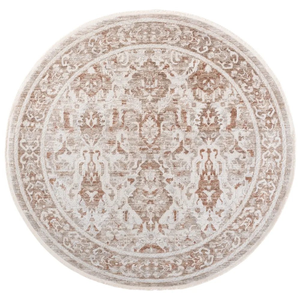 Safavieh Kendal 6'-7" x 6'-7" Rug in Ivory / Rust Beige