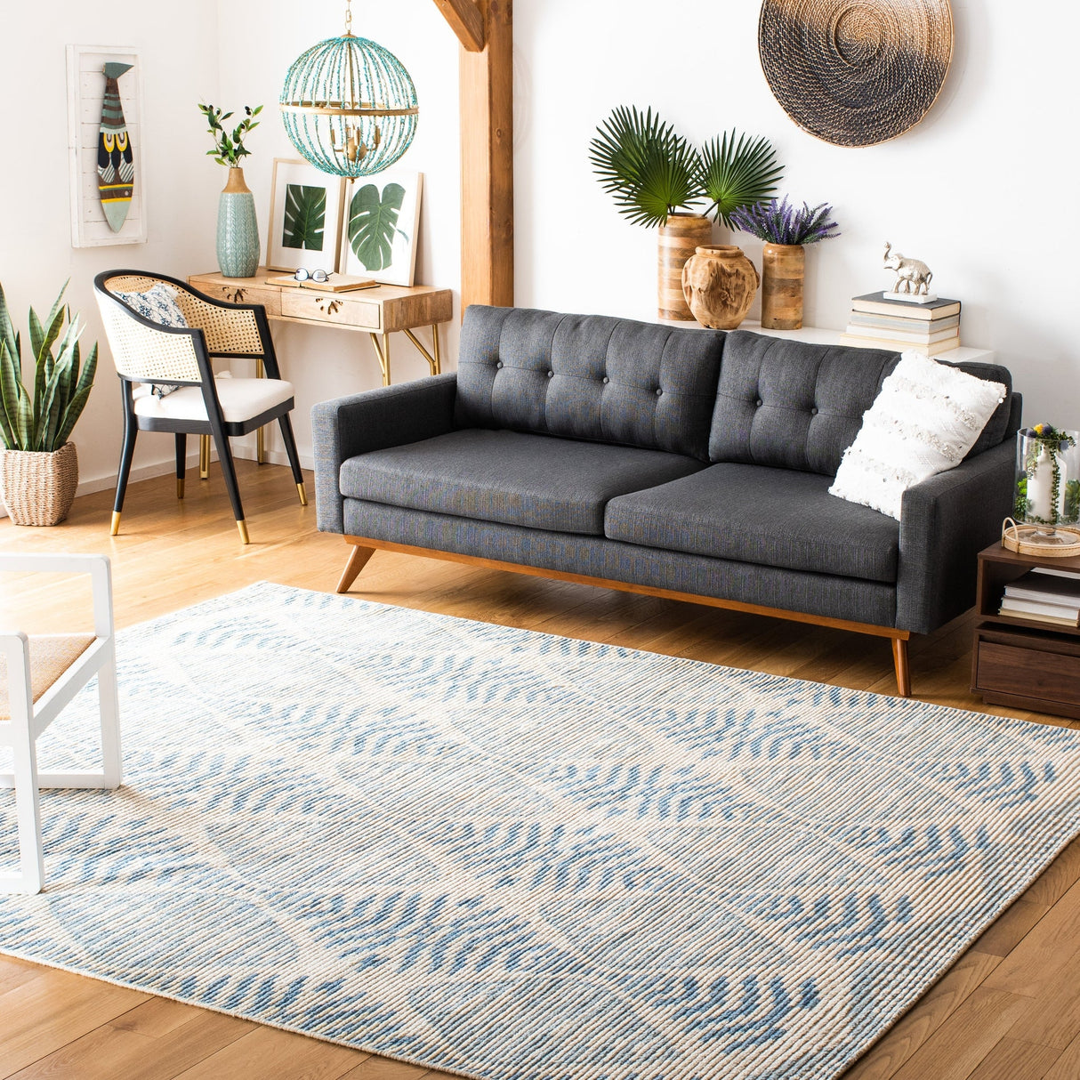 Safavieh Kenya Kny175L Light Blue/Ivory Rugs - Safavieh - kny175l - 6