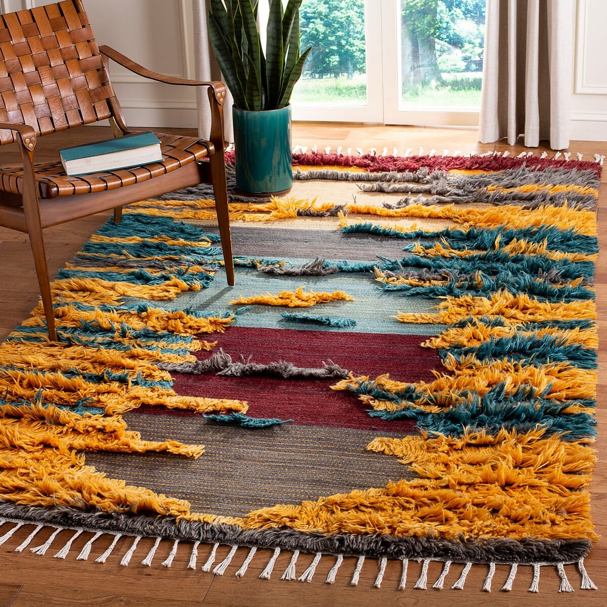 Safavieh Kenya Kny230Q Red / Gold Rugs - Safavieh - kny230q - 6
