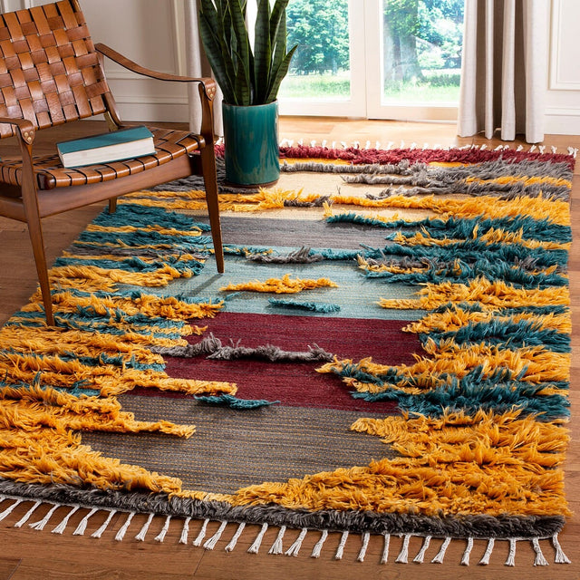 Safavieh Kenya Kny230Q Red / Gold Rugs - Safavieh - kny230q - 6