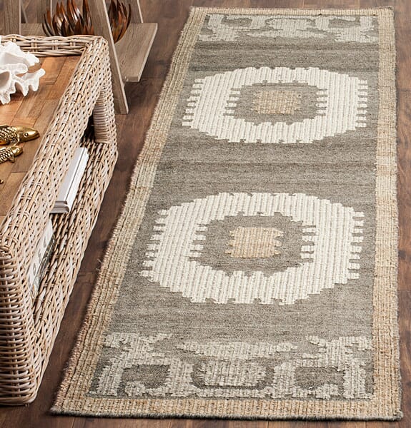 Safavieh Kenya Kny313A Ivory / Brown Rugs - Safavieh - kny313a - 7sq
