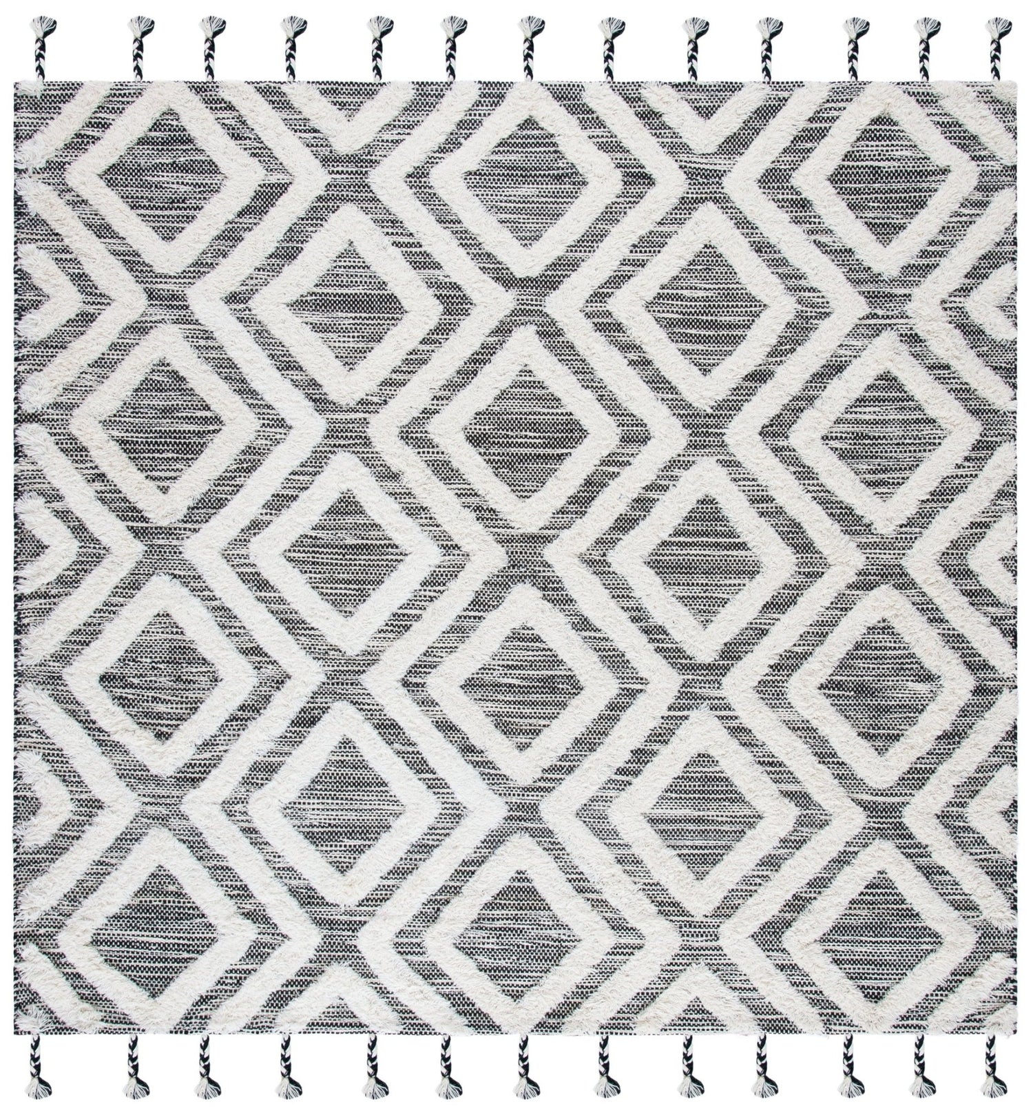 Safavieh Kenya Kny331Z Black/Ivory Rugs - Safavieh - kny331z - 7sq