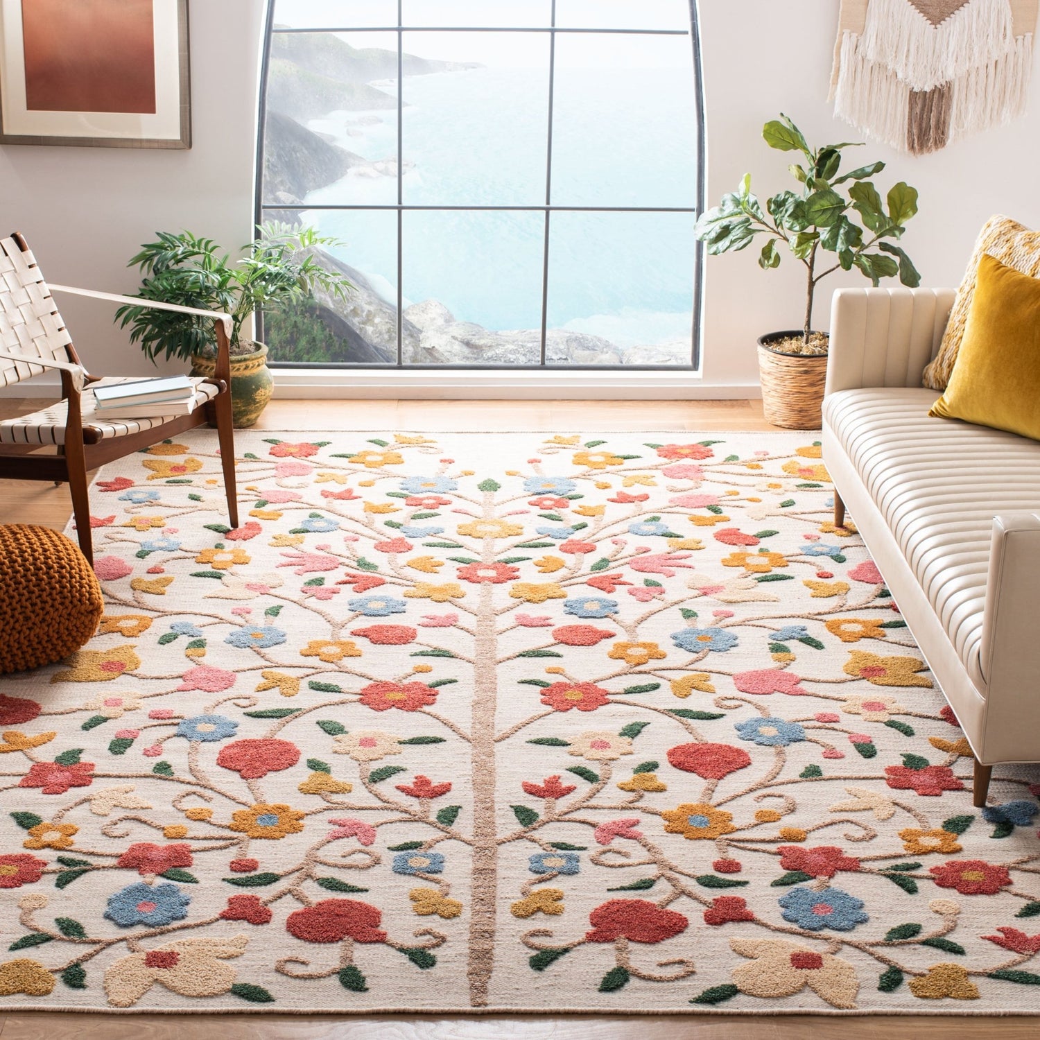 Safavieh Kenya Kny640B Ivory/Pink Rugs - Safavieh - kny640b - 6