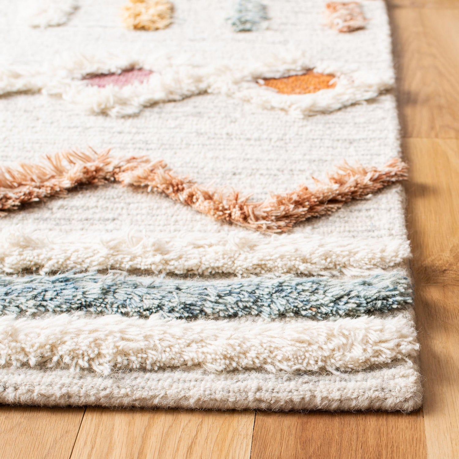 Safavieh Kenya Kny664A Ivory/Blue Rug - Safavieh - kny664a - 7sq