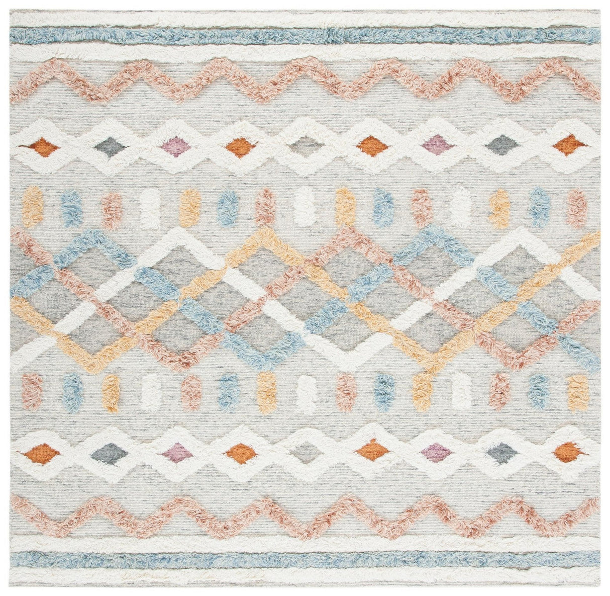 Safavieh Kenya Kny664A Ivory/Blue Rug - Safavieh - kny664a - 7sq