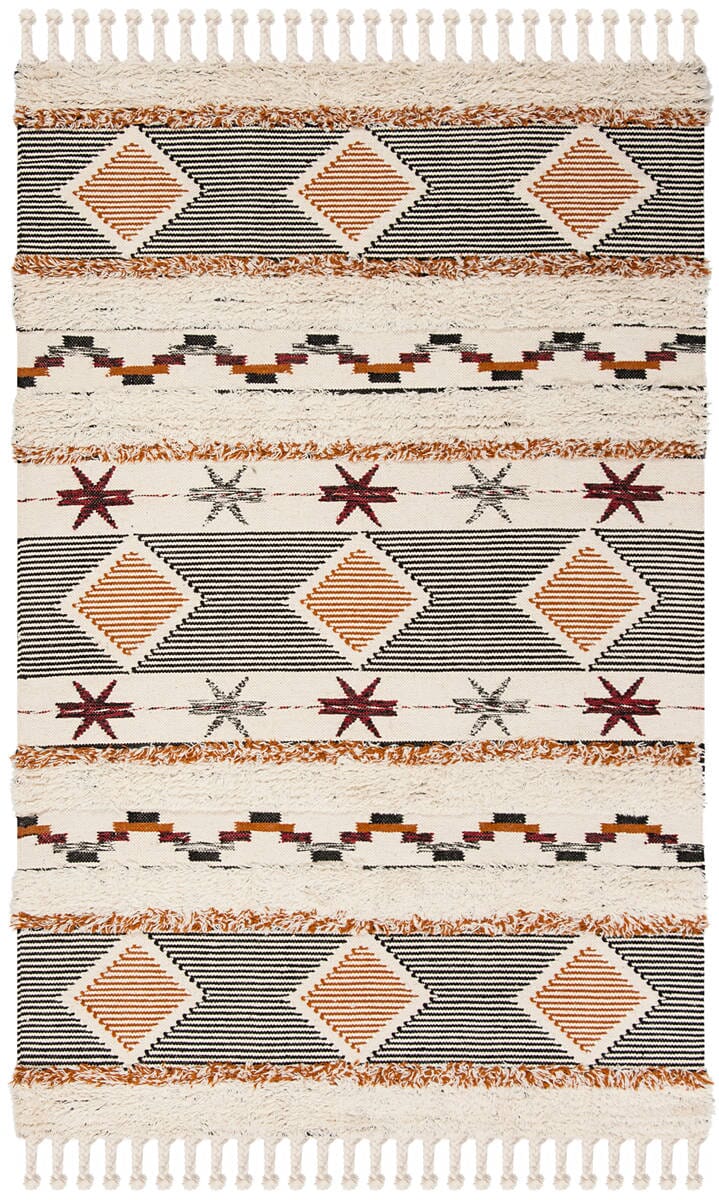 Safavieh Kenya Kny904A Ivory/Black - Orange Rug - Safavieh - kny904a - 4