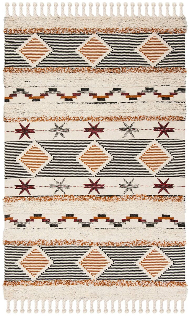 Safavieh Kenya Kny904A Ivory/Black - Orange Rug - Safavieh - kny904a - 4
