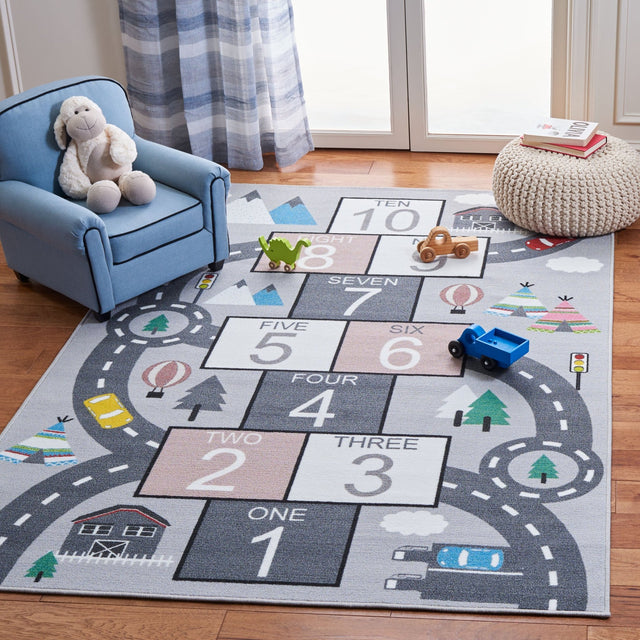 Safavieh Kids Playhouse Kph226A Grey/Pink Rugs - Safavieh - kph226a - 3