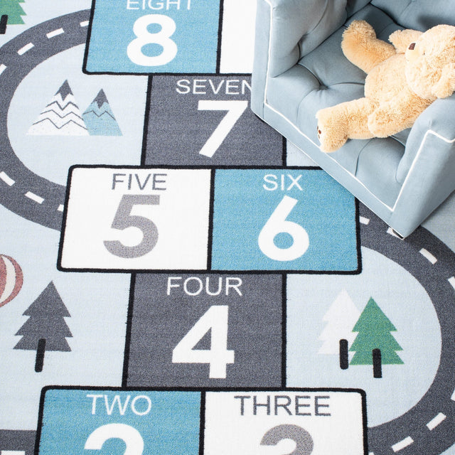 Safavieh Kids Playhouse Kph226F Grey/Blue Rugs - Safavieh - kph226f - 5r