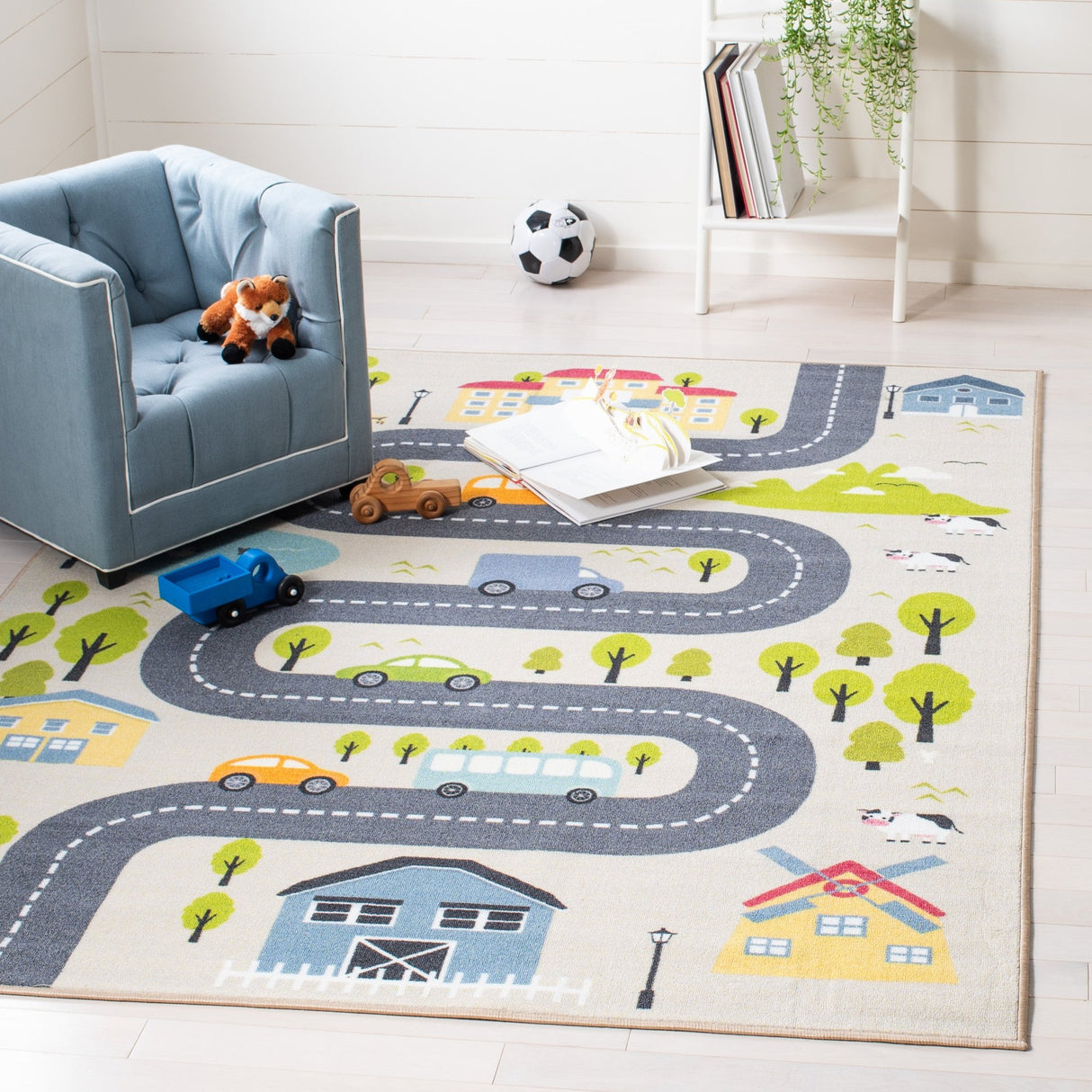 Safavieh Kids Playhouse Kph227A Beige/Green Rugs - Safavieh - kph227a - 3
