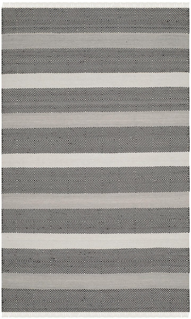 Safavieh Kilim Klm103A Grey / Black Rugs - Safavieh - klm103a - 4