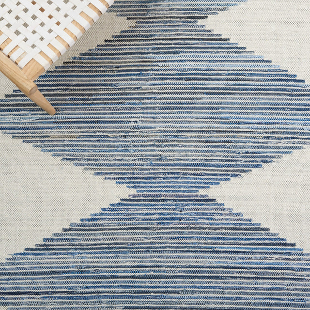 Safavieh Kilim Klm309A Ivory/Blue Rug - Safavieh - klm309a - 3