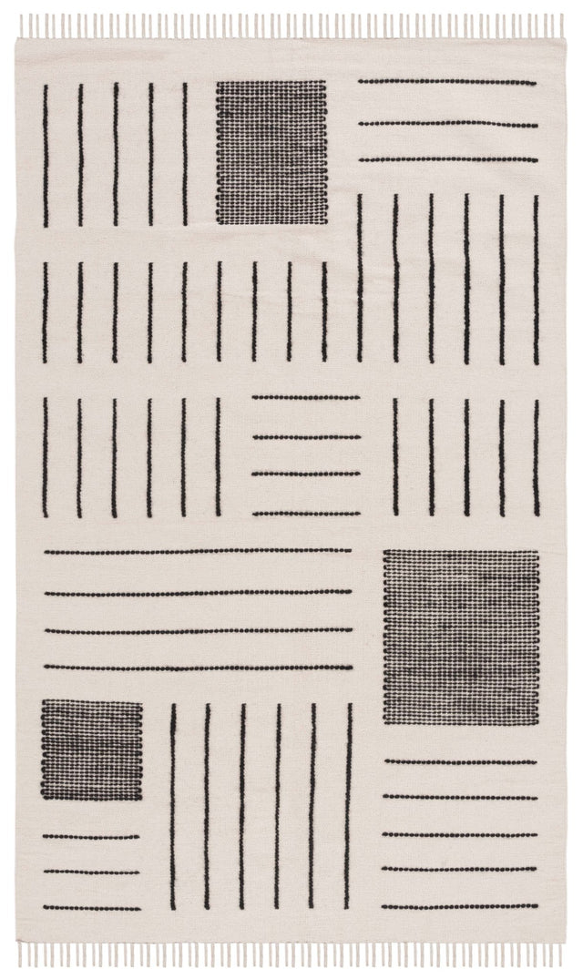 Safavieh Kilim Klm326A Ivory/Black Rug - Safavieh - klm326a - 3