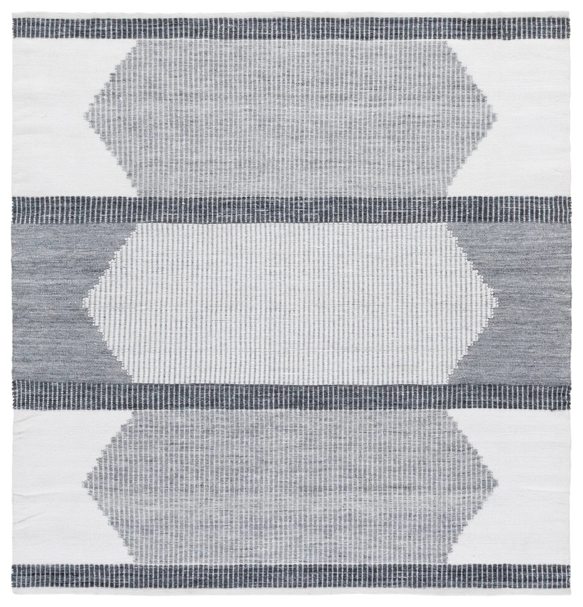 Safavieh Kilim 6'-0" x 6'-0" Rug in Light Grey / Ivory