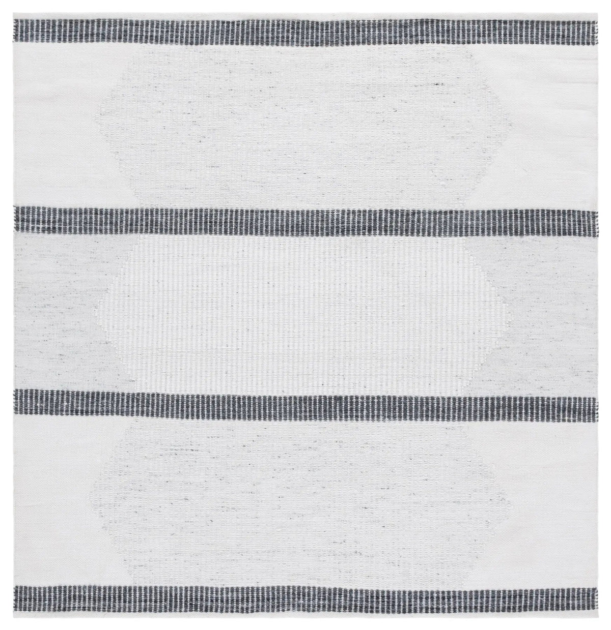 Safavieh Kilim 6'-0" x 6'-0" Rug in Dark Grey / Ivory