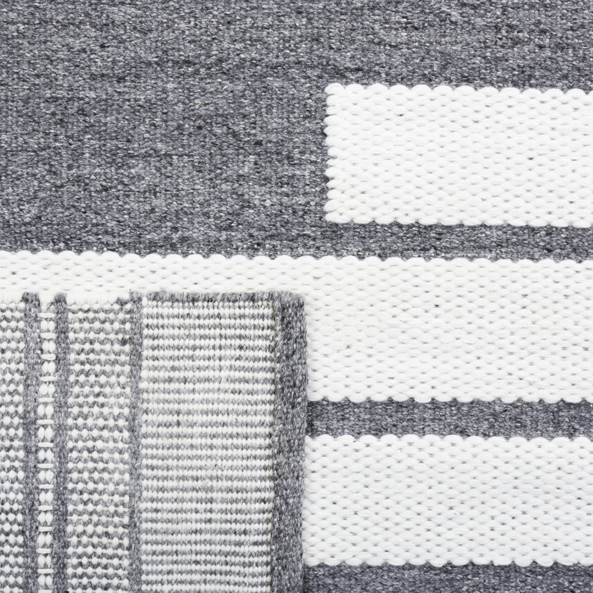 Safavieh Kilim Klm448H Ivory/Dark Grey Rug - Safavieh - klm448h - 3