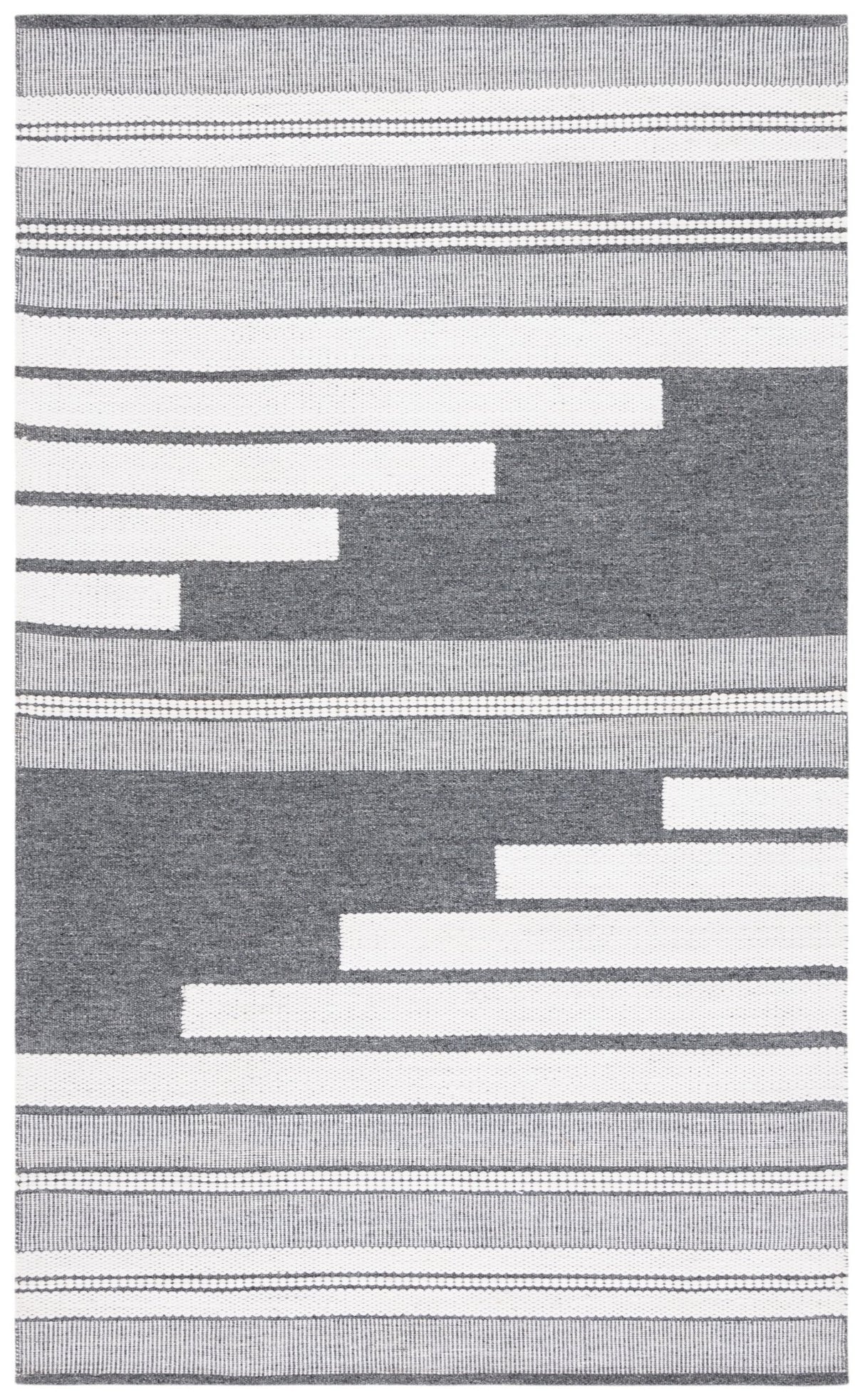 Safavieh Kilim Klm448H Ivory/Dark Grey Rug - Safavieh - klm448h - 3