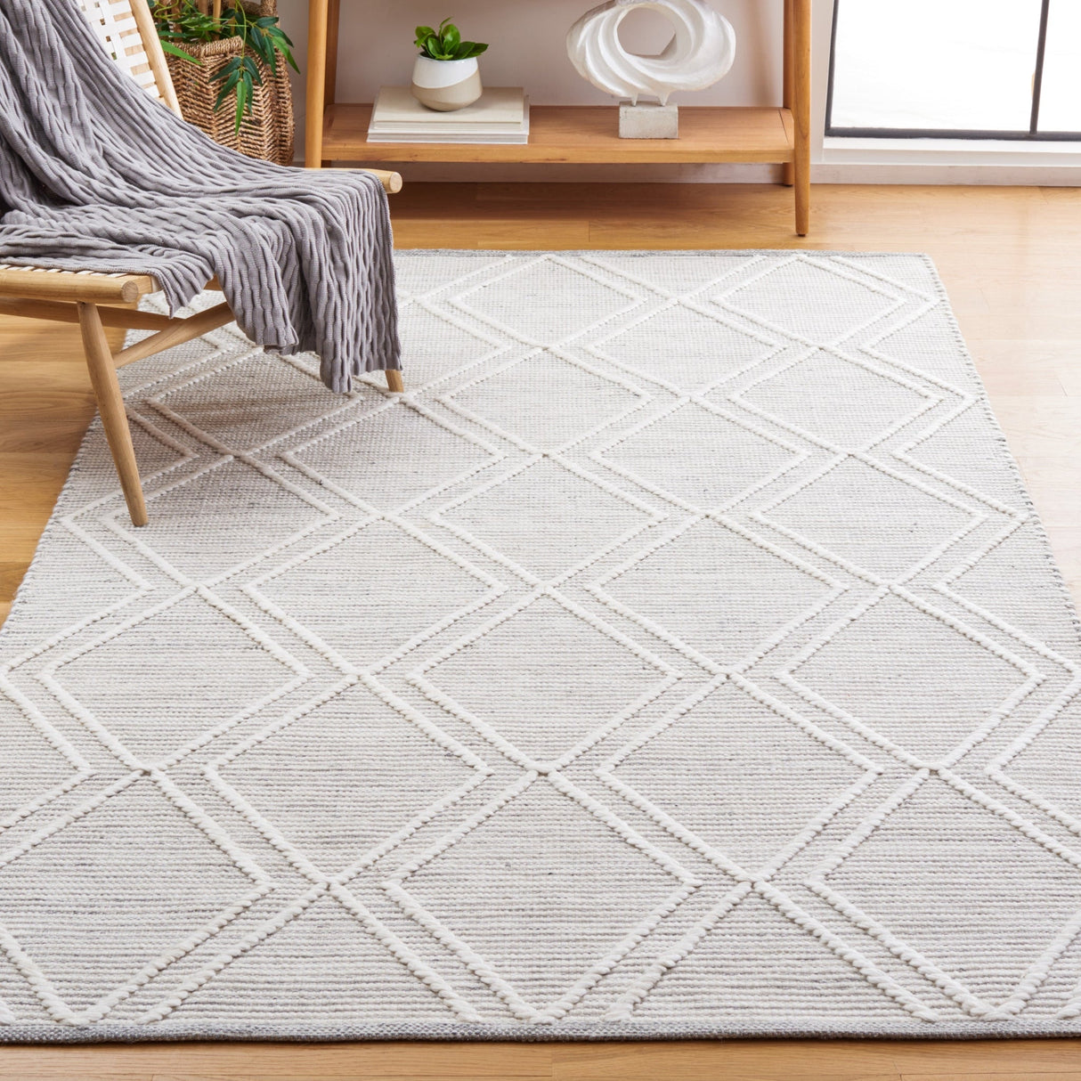 Safavieh Kilim Klm449F Grey/Ivory Rug - Safavieh - klm449f - 3