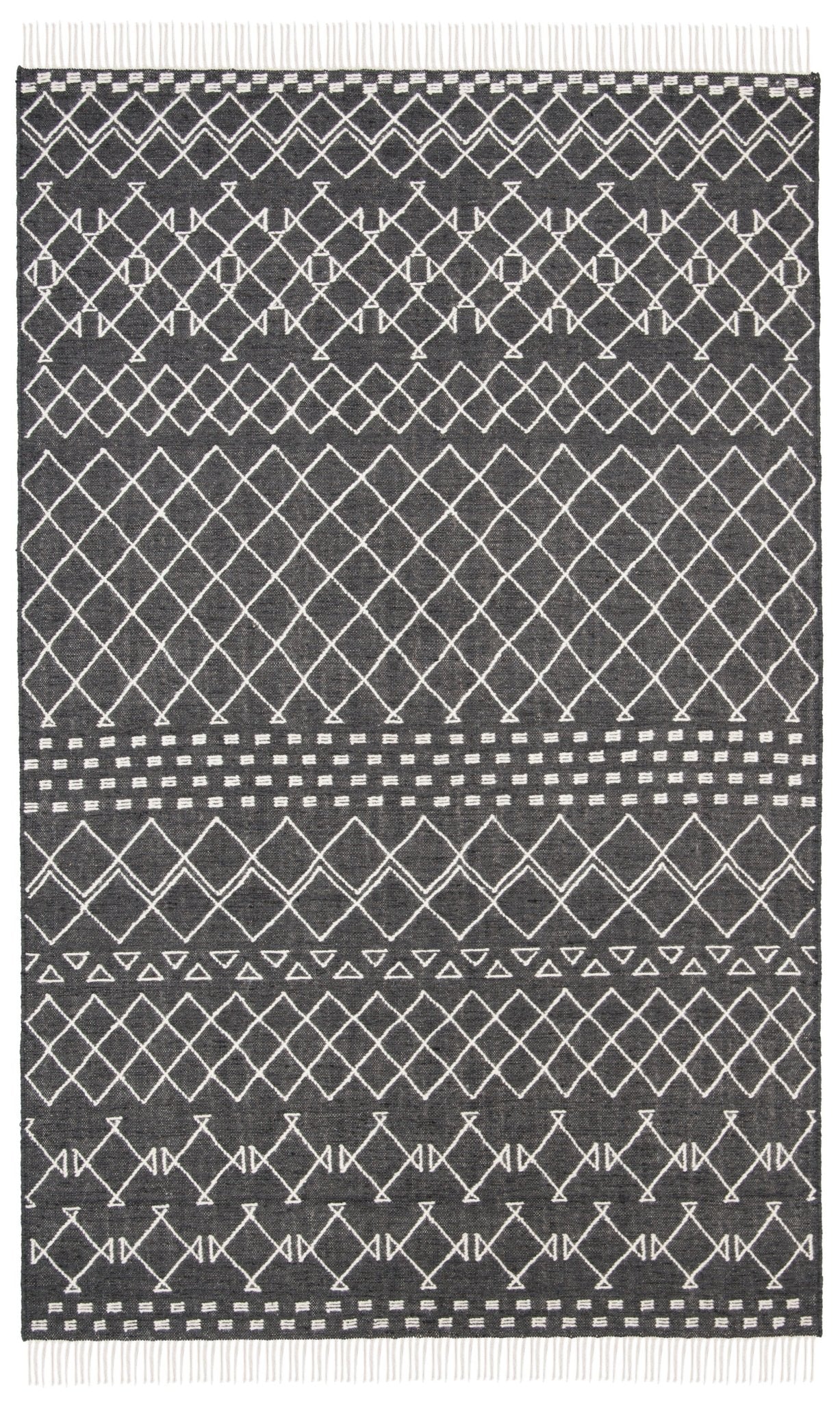 Safavieh Kilim Klm522A Charcoal/Ivory Rugs - Safavieh - klm522a - 4