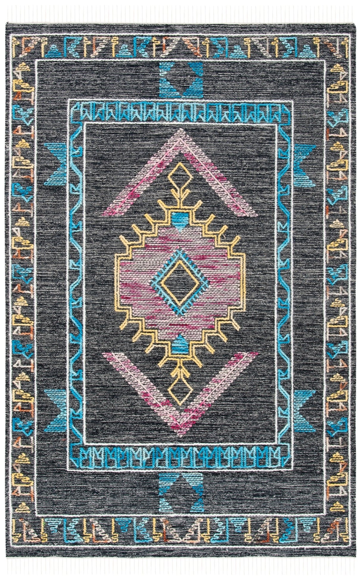 Safavieh Kilim Klm524Z Black/Pink Rugs - Safavieh - klm524z - 4