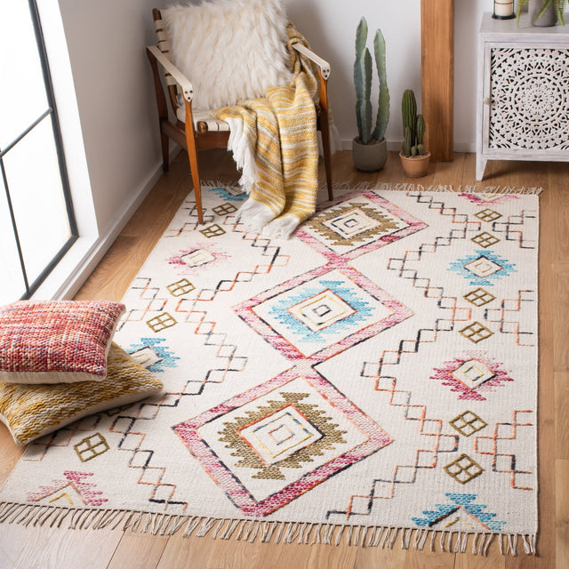 Safavieh Kilim Klm525A Ivory/Pink Rugs - Safavieh - klm525a - 4