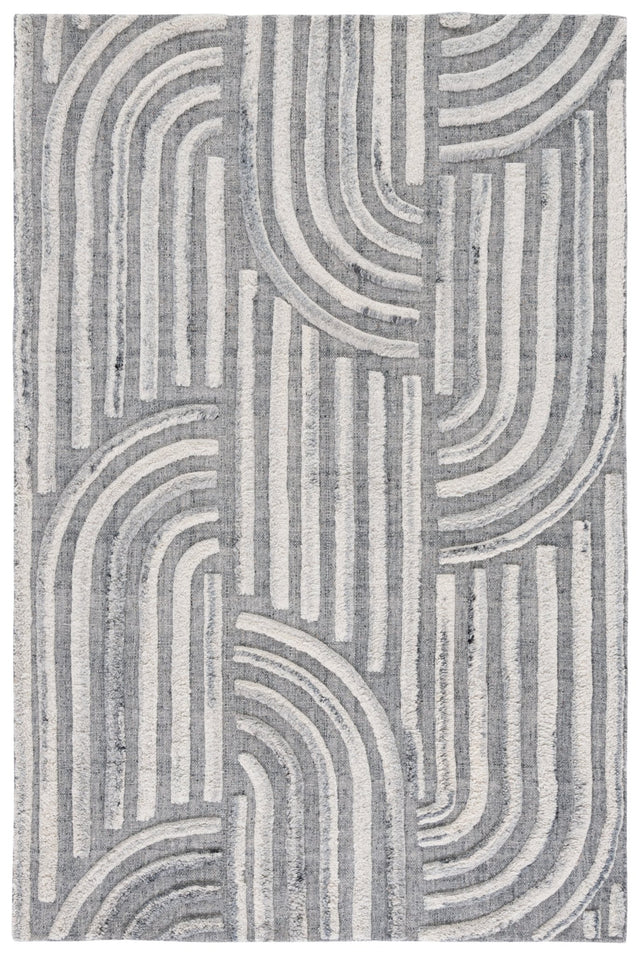 Safavieh Kilim Klm653G Dark Grey/Ivory Rug - Safavieh - klm653g - 4