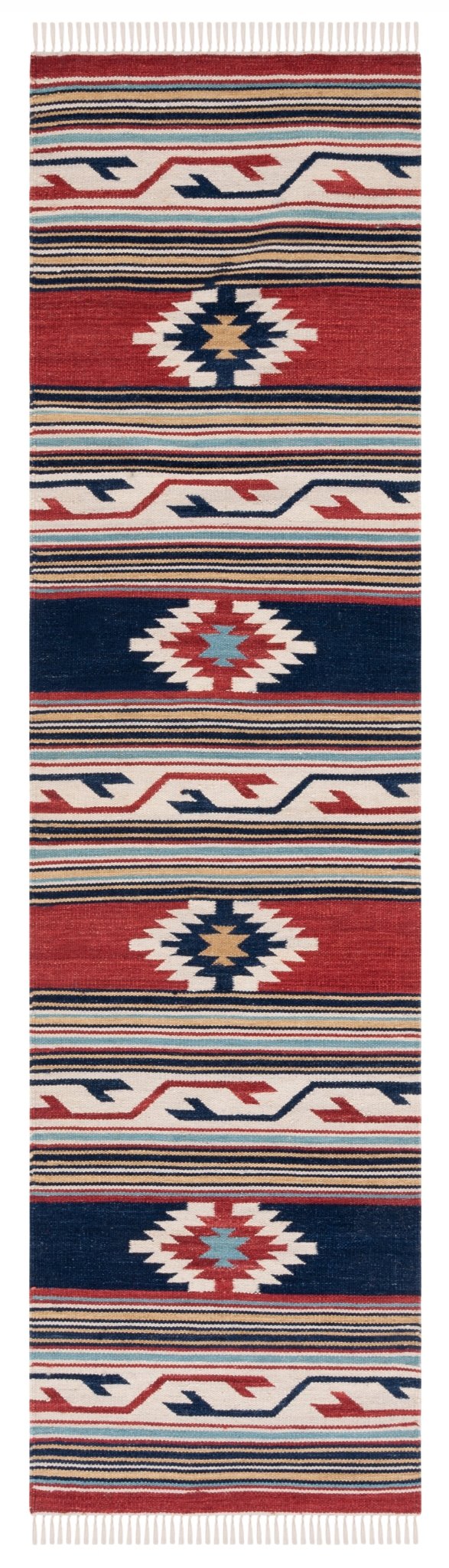 Safavieh Kilim Klm711A Ivory/Rust Rug - Safavieh - klm711a - 29