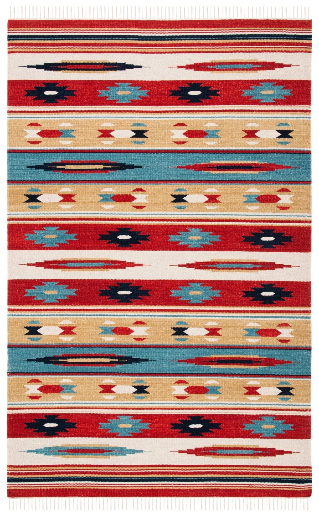 Safavieh Kilim Klm712A Beige/Red Rug - Safavieh - klm712a - 3