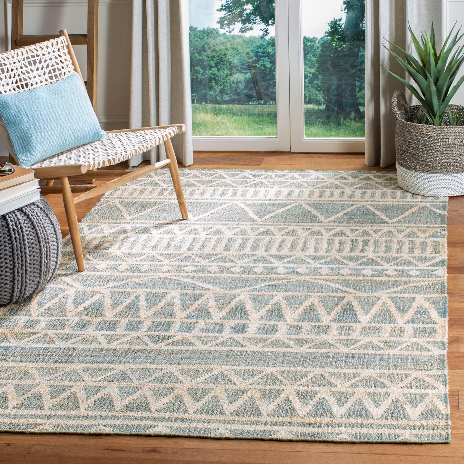Safavieh Kilim Klm752H Blue/Beige Rugs - Safavieh - klm752h - 4