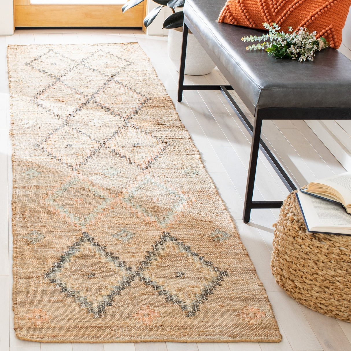 Safavieh Kilim Klm753A Natural/Blue Rug - Safavieh - klm753a - 3