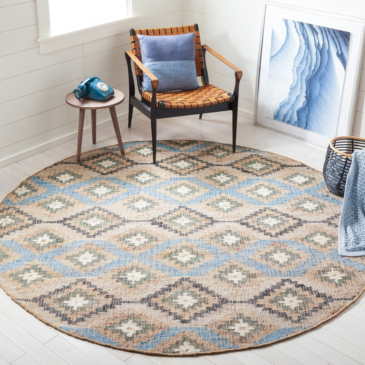 Safavieh Kilim Klm756M Blue/Ivory Rugs - Safavieh - klm756m - 7r