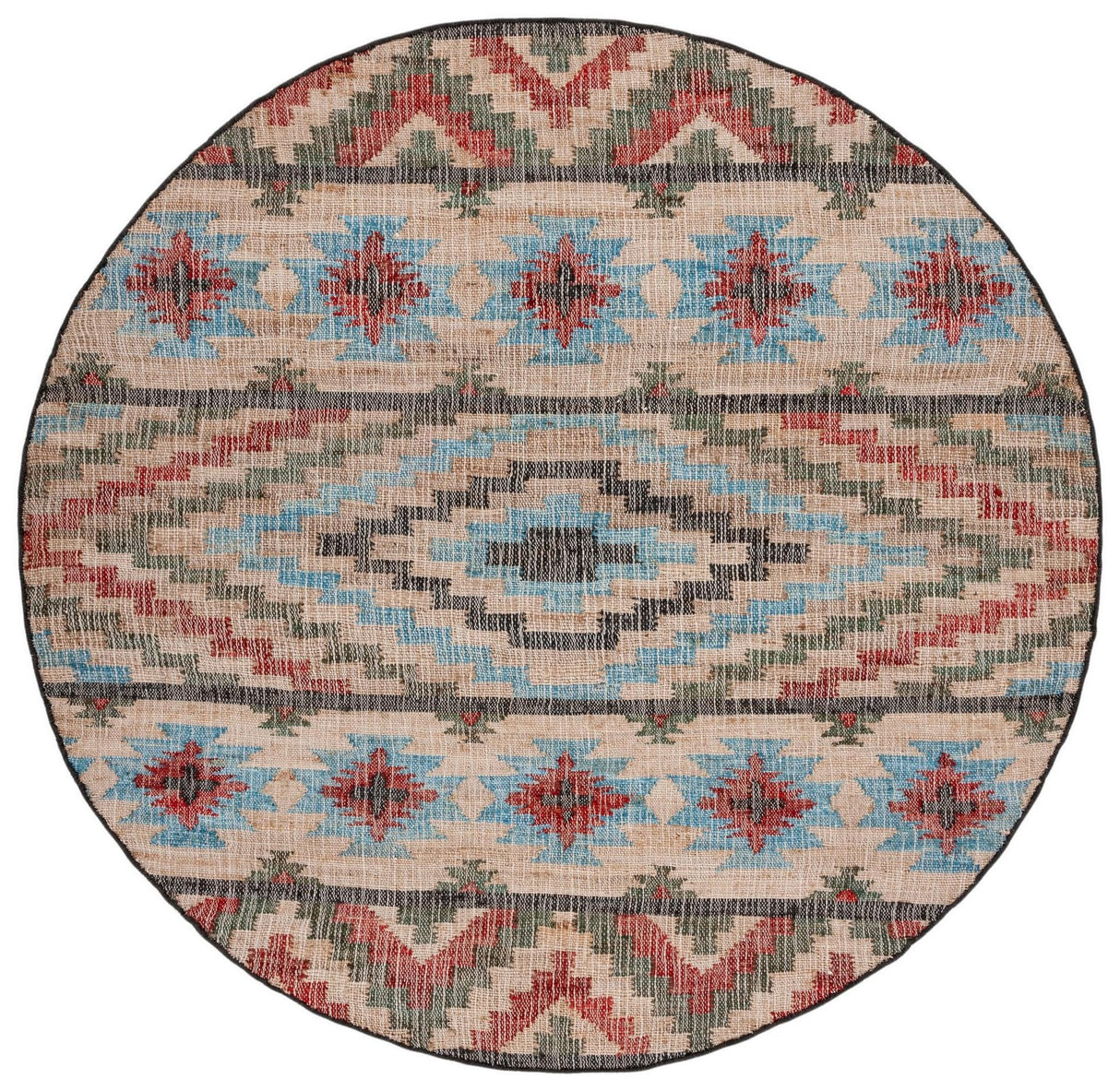 Safavieh Kilim Klm758Q Natural/Red Rugs - Safavieh - klm758q - 7r