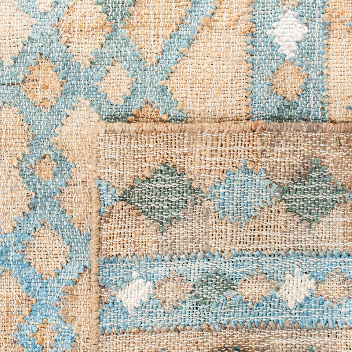 Safavieh Kilim Klm759M Natural/Blue Rugs - Safavieh - klm759m - 7r