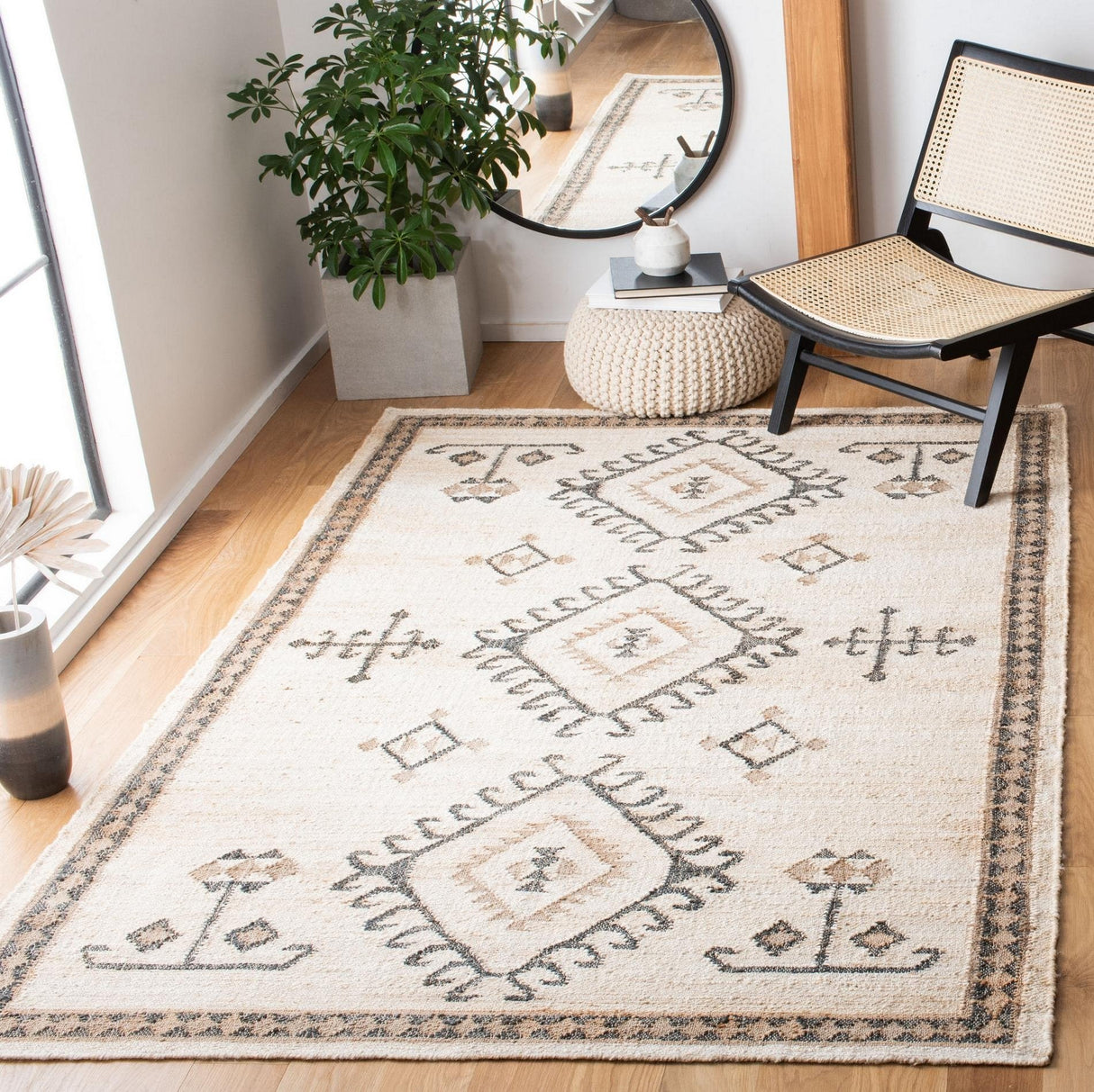 Safavieh Kilim Klm762A Ivory/Black Rugs - Safavieh - klm762a - 3