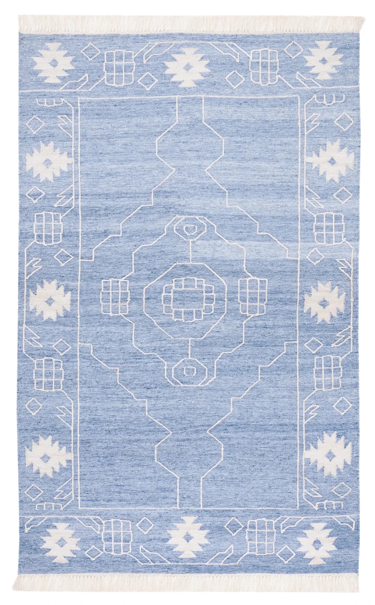 Safavieh Kilim 4'-0" x 6'-0" Rug in Blue / Ivory