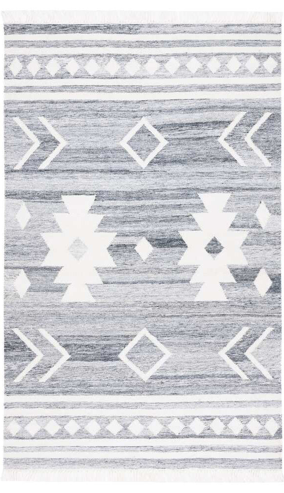 Safavieh Kilim Klm764F Grey/Ivory Rug - Safavieh - klm764f - 3