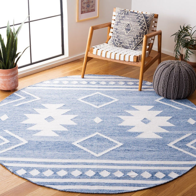 Safavieh Kilim Klm764M Blue/Ivory Rug - Safavieh - klm764m - 7r