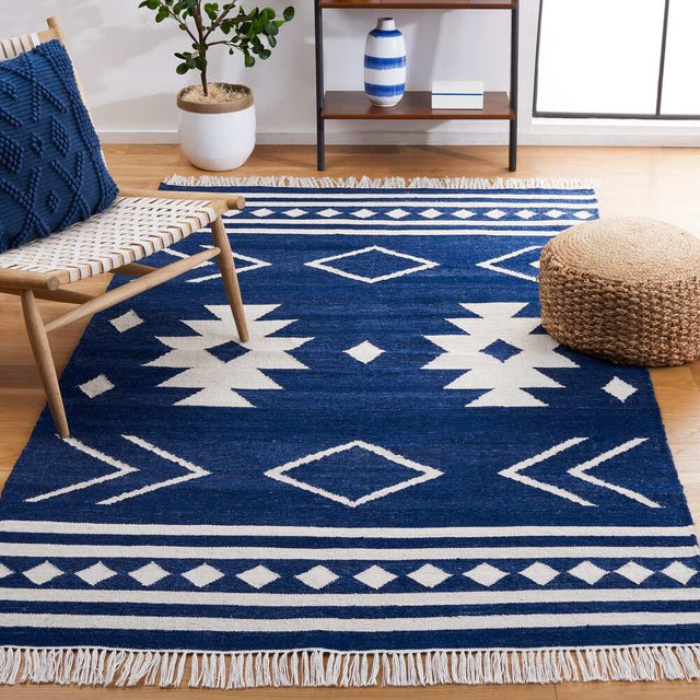 Safavieh Kilim Klm764N Navy/Ivory Rug - Safavieh - klm764n - 3