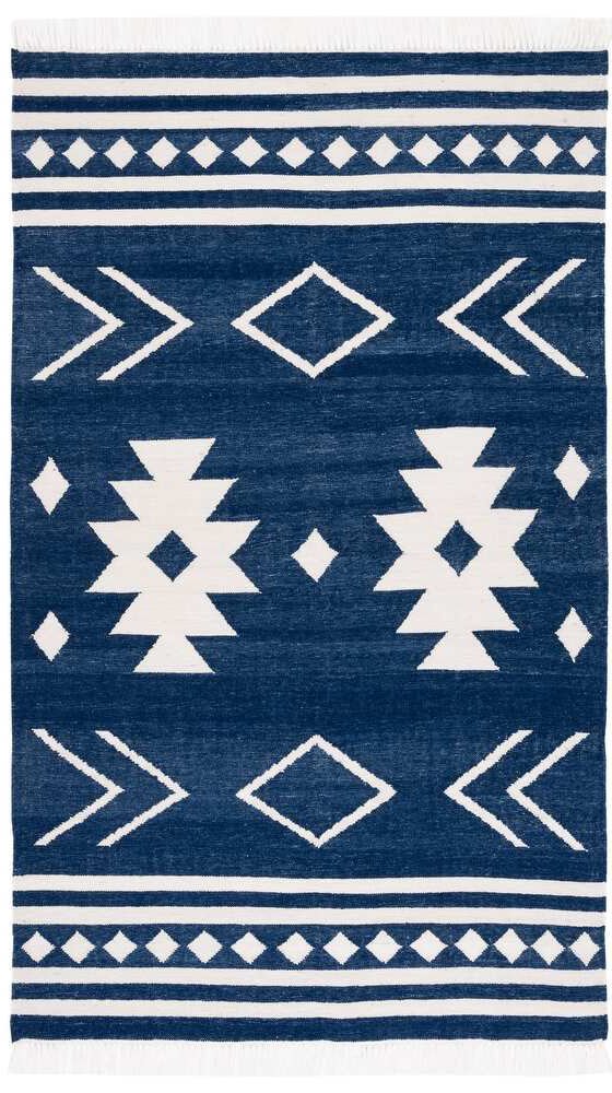 Safavieh Kilim Klm764N Navy/Ivory Rug - Safavieh - klm764n - 3