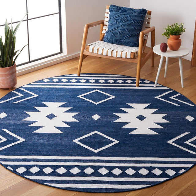 Safavieh Kilim Klm764N Navy/Ivory Rug - Safavieh - klm764n - 7r