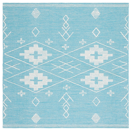 Safavieh Kilim Klm851K Teal/Ivory Rug - Safavieh - klm851k - 6sq