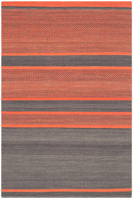 Safavieh Kilim Klm952C Dark Grey / Orange Rugs - Safavieh - klm952c - 4