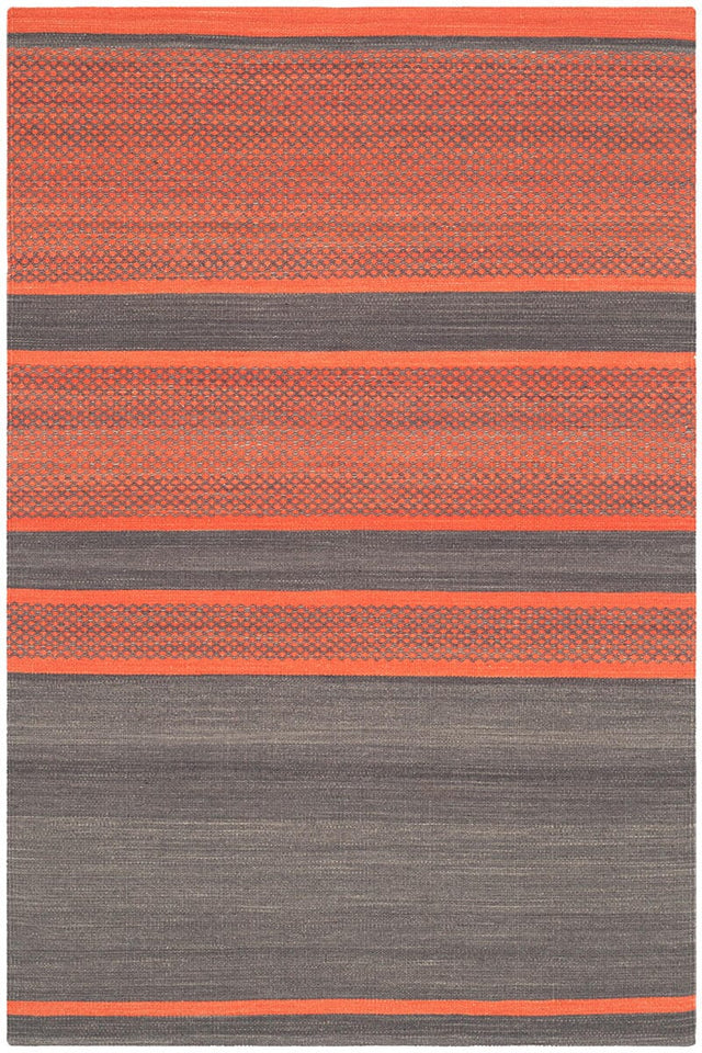 Safavieh Kilim Klm952C Dark Grey / Orange Rugs - Safavieh - klm952c - 4