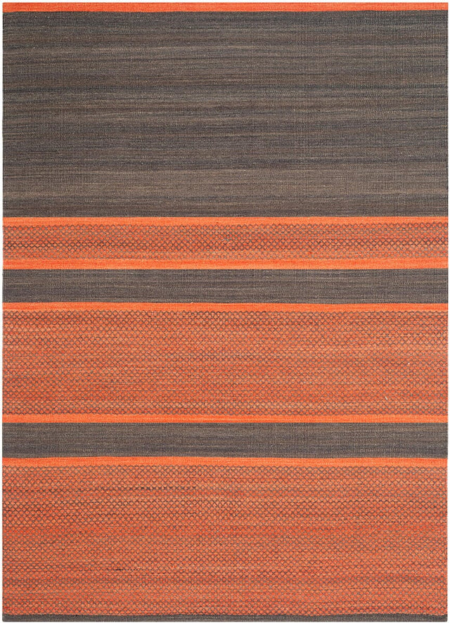Safavieh Kilim Klm952C Dark Grey / Orange Rugs - Safavieh - klm952c - 4