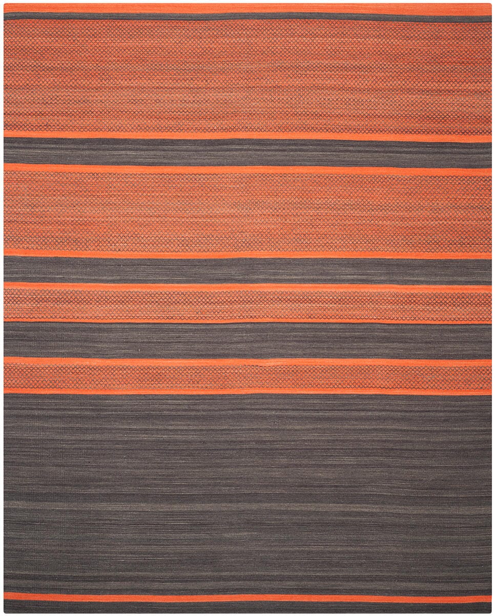 Safavieh Kilim Klm952C Dark Grey / Orange Rugs - Safavieh - klm952c - 4